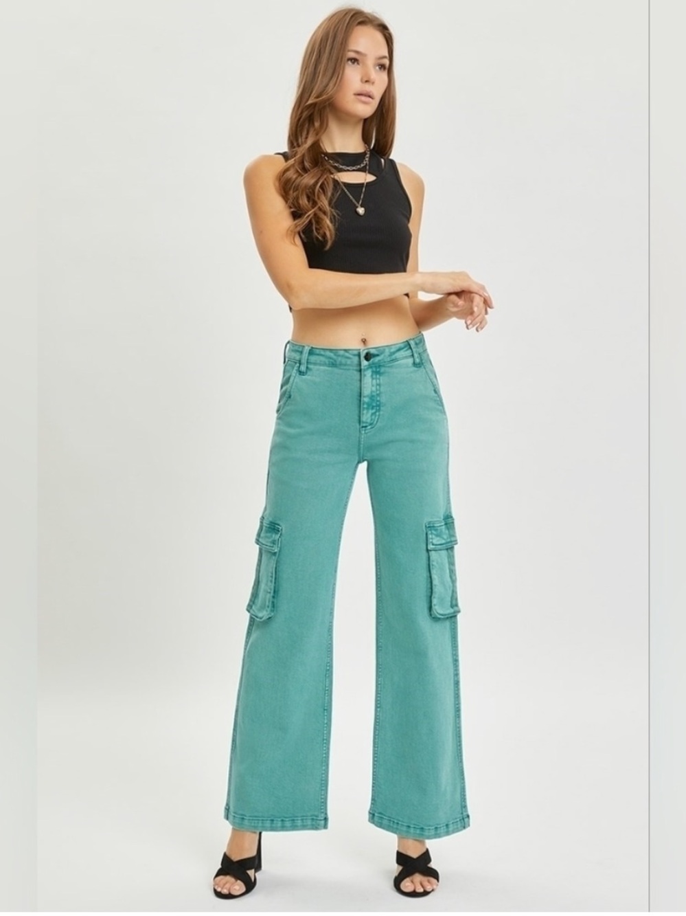 Risen High Rise Cargo Wide Leg